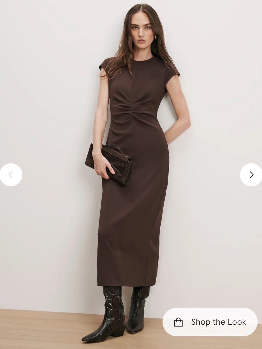 Veronica Beard June Midi Dress in Espresso